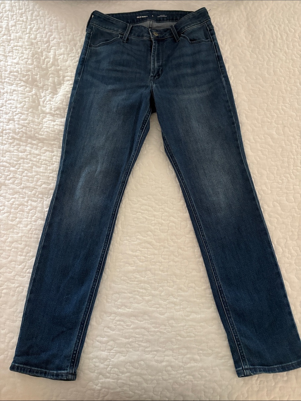 Old Navy Women's Dark Blue Wow Straight Jeans